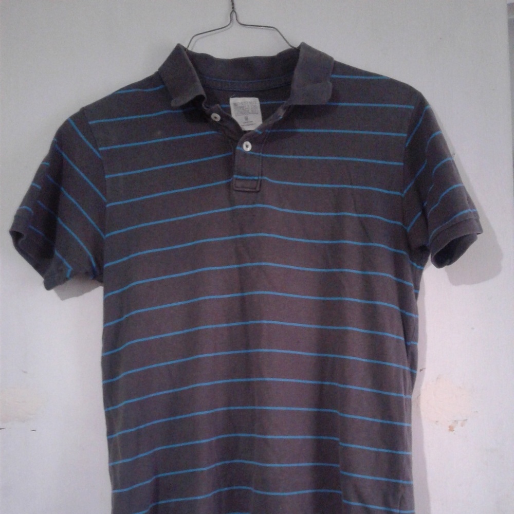 Grey and Blue Polo Shirt